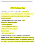 NAS 2 Challenge Exam 2024 Questions with 100% Correct Answers | Verified | Latest Update