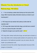 Minerals Visovsky Introduction to Clinical Pharmacology, 9th Edition  (2024/2025) Newest Questions and Answers (Verified Answers)