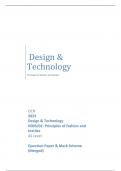 OCR 2023 Design & Technology H005/01: Principles of fashion and textiles AS Level Question Paper & Mark Scheme (Merged