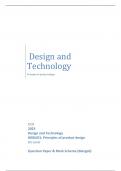 OCR 2023 Design and Technology H006/01: Principles of product design AS Level Question Paper & Mark Scheme (Merged)