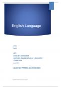 GCE ENGLISH LANGUAGE H470/02: DIMENSIONS OF LINGUISTIC VARIATION A LEVEL QUESTION PAPER & MARK SCHEME