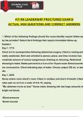 RN Leadership Online Practice 2024 A & B With NGN Questions and Answers, With Rationales Verified Newest Version Updated 