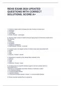 REHS EXAM 2024 UPDATED QUESTIONS WITH CORRECT SOLUTIONS, SCORE A+