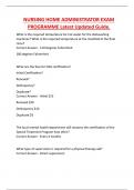 NURSING HOME ADMINISTRATOR EXAM  PROGRAMME Latest Updated Guide.