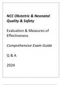 NCC ONQS ( EVALUATION & MEASURES OF EFFECTIVENESS) COMPREHENSIVE EXAM GUIDE