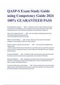 QASP-S Exam Study Guide using Competency Guide 2024 100% GUARANTEED PASS