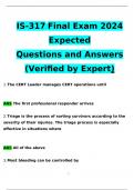 IS-317 Final Exam2024 Expected Questions and Answers (Verified by Expert)