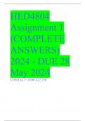 HED4804 Assignment 1 (COMPLETE ANSWERS) 2024 - DUE 28 May 2024