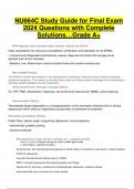 NU664C Study Guide for Final Exam 2024 Questions with Complete  Solutions…Grade A+