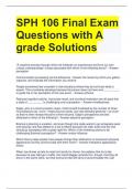 Bundle For SPH 106 Exam Questions with All Correct Answers