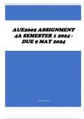 AUE2602 Assignment 4A Semester 1 2024 - DUE 9 May 2024