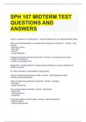 Bundle For SPH 107 Exam Questions with All Correct Answers