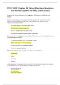 PSYC 5015 Chapter 26 Eating Disorders Questions and Answers  |Latest Update | GRADED A