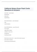  California Notary Exam Flash Cards Questions & Answers