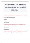 POLYPHARMACY AND THE OLDER  ADULT QUESTIONS AND ANSWERS  {GRADED A+} 