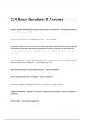 CLA Exam Questions & Answers