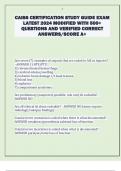 CAISS CERTIFICATION STUDY GUIDE EXAM  LATEST 2024 MODIFIED WITH 500+  QUESTIONS AND VERIFIED CORRECT  ANSWERS/SCORE A+