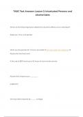 TABC Test Answers Lesson 3/Intoxicated Persons and Alcohol Sales