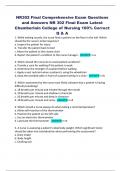 NR302 Final Comprehensive Exam Questions and Answers  NR 302 Final Exam Latest Chamberlain College of Nursing 100% Correct Q & A