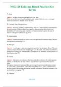 NSG 120 Evidence Based Practice Key Terms  Actual Exam 2024 Q & A  (Graded A+ ) 