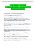 BIO 106 BUNDLED EXAM QUESTIONS WITH COMPLETE SOLUTIONS