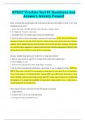 RPSGT Practice Test #1 Questions and Answers Already Passed while reviewing the scoring report, the tech noticed that the lowest SpO2 is listed as 0% what should the tech do next? a. review the study, and lable bad data where the pluse oximeter falied. b.