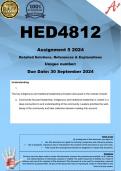 HED4812 Assignment 5 (COMPLETE ANSWERS) 2024  - DUE 30 September  2024