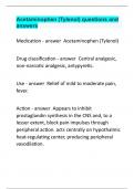 Acetaminophen (Tylenol) questions and answers
