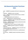 GIA Diamond Essentials Final Exam 2024