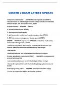 CESSWI 2 EXAM LATEST UPDATE