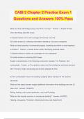 CAIB 2 Chapter 2 Practice Exam 1 Questions and Answers 100% Pass