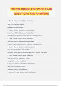 TOP 200 DRUGS FOR PTCB EXAM QUESTIONS AND ANSWERS