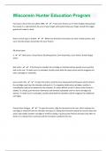Wisconsin Hunter Education Program 60 Test Review (Comprehension Questions)With Correct Answers