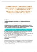 ATI RN NURSING CARE OF CHILDREN  PROCTORED EXAM 2024 NEWEST FROM  ACTUAL EXAM QUESTIONS WITH  DETAILED VERIFIED ANSWERS (100%  CORRECT) /ALREADY GRADED A+