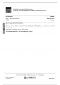 Cambridge International Examinations Cambridge International Advanced Subsidiary and Advanced Level ACCOUNTING 9706/32 Paper 3 Structured Questions May/June