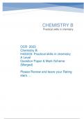 OCR 2023 Chemistry B H433/03: Practical skills in chemistry A Level Question Paper & Mark Scheme  (Merged)