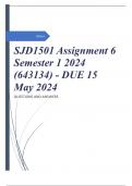 SJD1501 Assignment 6 Semester 1 2024 (643134) - DUE 15 May 2024