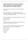 GNUR 297 Nutrition Exam #2 Energy, Weight & Fitness, Nutrition across Lifespan (pregnancy, infancy) Questions with complete Solutions