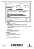Arabic Paper 1: Translation into English, reading comprehension and writing (research question) in Arabic