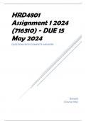 HRD4801 Assignment 1 2024 (716310) - DUE 15 May 2024