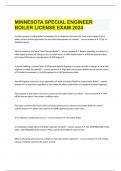  MINNESOTA SPECIAL ENGINEER BOILER LICENSE EXAM 2024