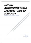 HED4810 Assignment 1 2024 (606690) - DUE 20 May 2024