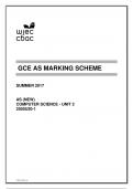 GCE AS MARKING SCHEME SUMMER 2017 AS (NEW) COMPUTER SCIENCE - UNIT 2 2500U20-1