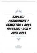 SJD1501 Assignment 7 Semester 1 2024 (643355) - DUE 9 June 2024