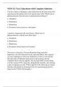 NUR 112 Chamberlain College Of Nursing -NUR 112 Test 2 Questions with Complete Solutions.