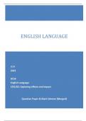 OCR 2023 GCSE English Language J351/02: Exploring effects and impact Question Paper & Mark Scheme (Merged