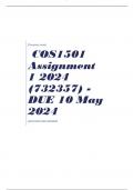 COS1501 Assignment 1 QUIZ 2024 (732357) - DUE 10 May 2024