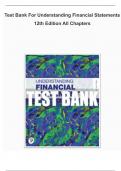 Test Bank For Understanding Financial Statements 12th Edition All Chapters