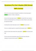 Dynatrace Pro Cert -Hayden 2024 Solved 100% Correct