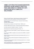 CMMC CCP PRACTICE EXAM QUESTIONS (DERIVED FROM SHANE'S PRACTICE TEST AND DIRECTLY FROM THE CAP) QUESTIONS WITH COMPLETE SOLUTIONS!!